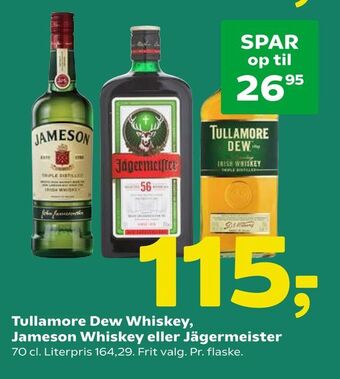 Tullamore Dew Whiskey, Jameson Whiskey eller Jägermeister