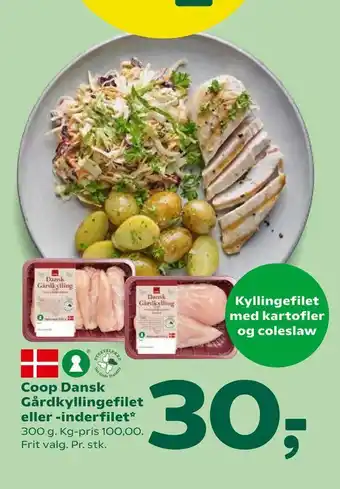Coop 365 Coop Dansk Gårdkyllingefilet eller -inderfilet tilbud