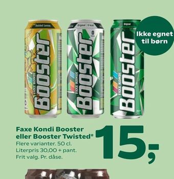 Coop 365 Faxe Kondi Booster eller Booster Twisted tilbud