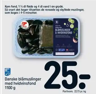 REMA 1000 Danske blåmuslinger m. hvidvinsfond tilbud