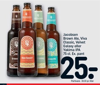REMA 1000 Jacobsen Brown Ale, Viva Classic, Velvet Galaxy el. Yakima IPA tilbud