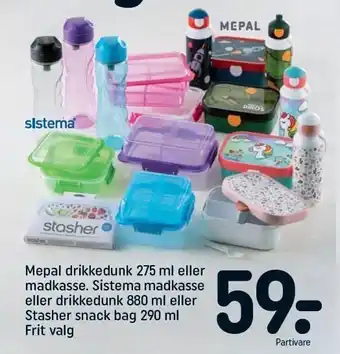 REMA 1000 Drikkedunk, madkasse el. snack bag tilbud