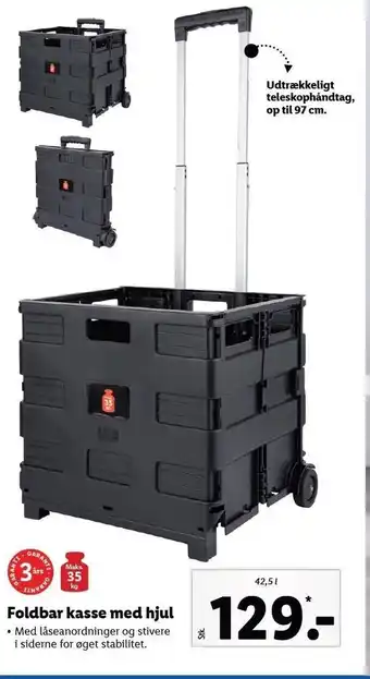 Lidl Foldbar kasse m. hjul tilbud