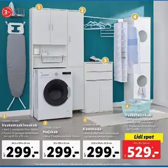 Lidl Vaskemaskineskab, højskab, kommode el. vasketøjsskab tilbud