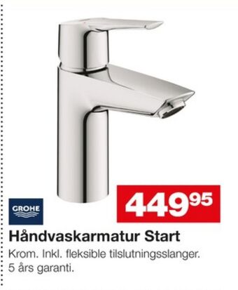 Bauhaus Grohe håndvaskarmatur tilbud