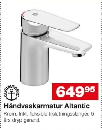 Bauhaus Gustavsberg håndvaskarmatur tilbud