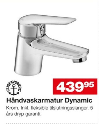 Bauhaus Gustavsberg håndvaskarmatur tilbud
