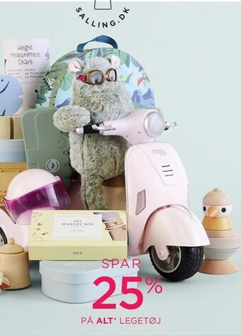 Salling Spar 25% på alt legetøj tilbud