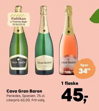 Kvickly Cava Gran Baron tilbud