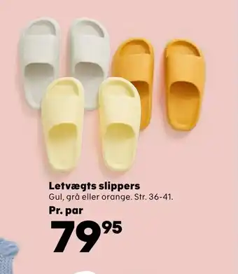 Kvickly Letvægts slippers tilbud