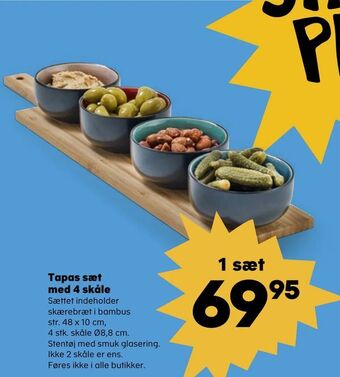 Tapas sæt med 4 skåle