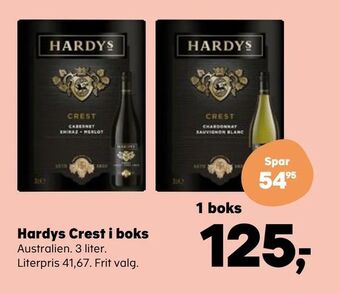 Kvickly Hardys Crest i boks tilbud