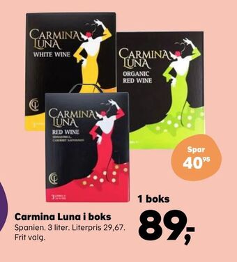 Kvickly Carmina Luna i boks tilbud