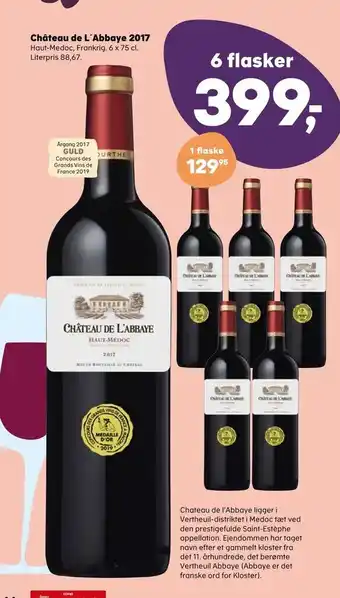 Kvickly Château de L'Abbaye 2017 tilbud