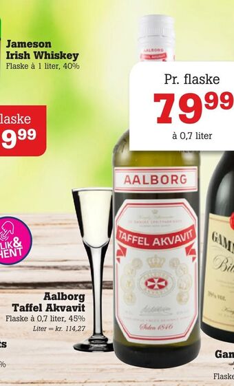 Poetzsch Padborg Aalborg Taffel Akvavit tilbud