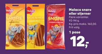 SuperBrugsen Malaco snøre eller stjerner tilbud