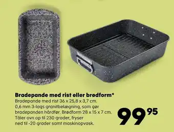 Bradepande med rist eller brødform