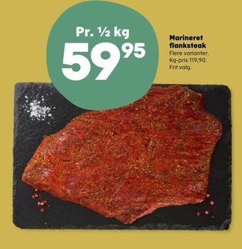 SuperBrugsen Marineret flanksteak tilbud