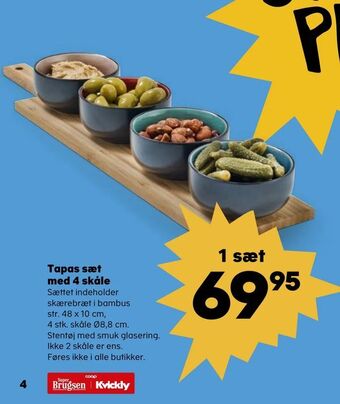 Tapas sæt med 4 skåle