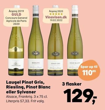SuperBrugsen Laugel Pinot Gris, Riesling, Pinot Blanc eller Sylvaner tilbud