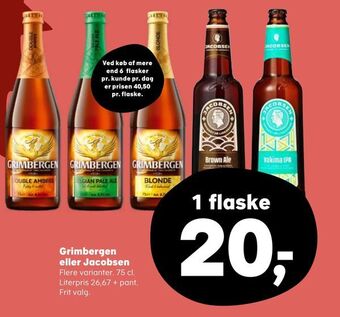 SuperBrugsen Grimbergen eller Jacobsen tilbud