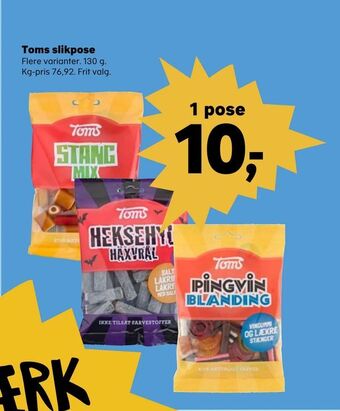 SuperBrugsen Toms slikpose tilbud