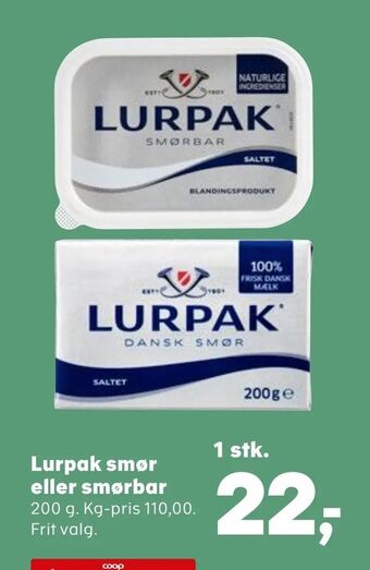 SuperBrugsen Lurpak smør eller smørbar tilbud