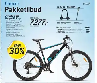 Thansen El-cykel 27,5" tilbud