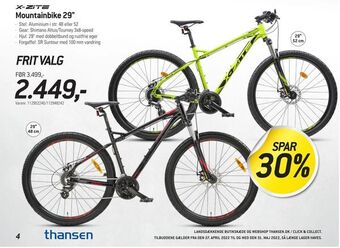 Thansen Mountainbike 29" tilbud