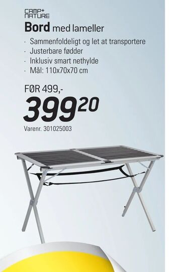 Thansen Bord med lameller tilbud