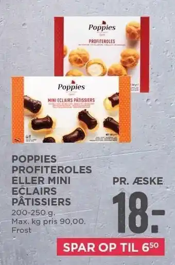MENY Poppies Profiteroles el. mini eclairs patissiers tilbud