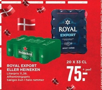 MENY Royal Export el. Heineken tilbud