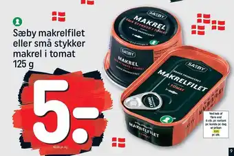 Sæby makrelfilet eller små stykker makrel i tomat