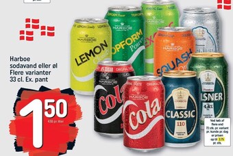 REMA 1000 Harboe sodavand el. øl tilbud