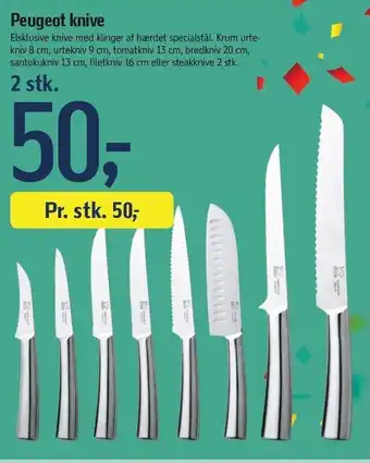Føtex Peugeot knive 2 stk. tilbud
