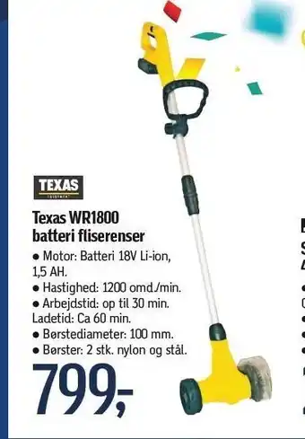 Føtex Texas batteri fliserenser tilbud