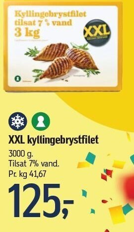 Føtex XXL kyllingebrystfilet tilbud