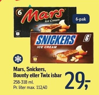 Føtex Mars, Snickers, bounty eller twix isbar tilbud