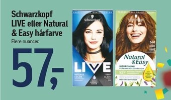 Føtex Schwarzkopf live eller natural & easy hårfarve tilbud