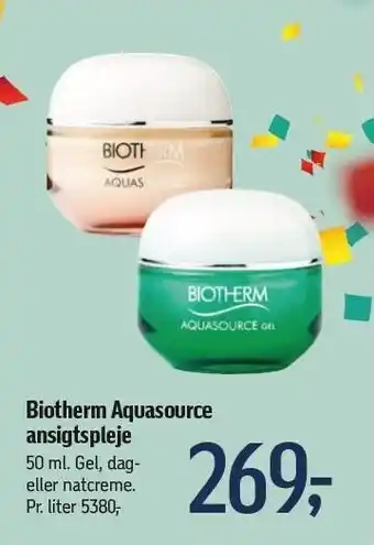 Føtex Biotherm aquasource ansigtspleje tilbud