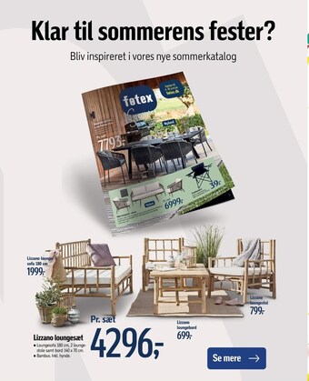Føtex Lizzano loungesæt tilbud