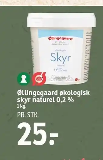 SPAR Øllingegaard økologisk skyr naturel tilbud