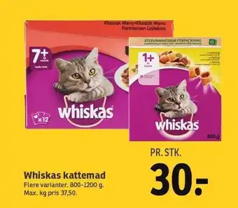 SPAR Whiskas kattemad tilbud