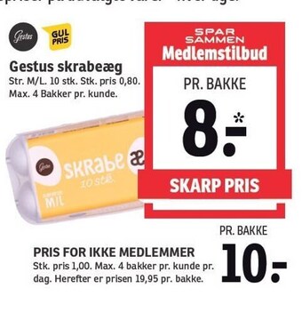SPAR Gestus skrabeæg tilbud