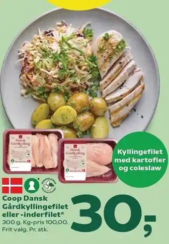 Coop 365 Coop Dansk Gårdkyllingefilet el. inderfilet tilbud