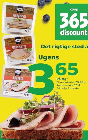 Coop 365 Pålæg tilbud