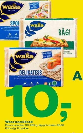 Coop 365 Wasa knækbrød tilbud