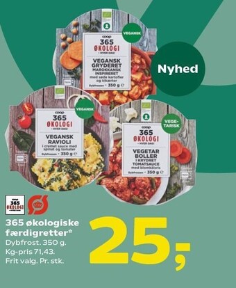 Coop 365 365 økologiske færdigretter tilbud