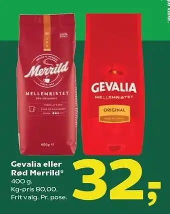 Coop 365 Gevalia el. rød merrild tilbud