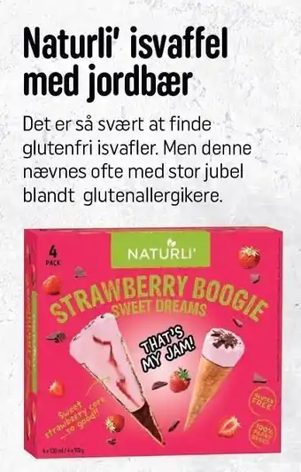REMA 1000 Naturli' isvaffel m. jordbær tilbud